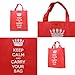 Keep Calm And Carry Your Bag - Large Reusable Grocery Totes - Set of 4
