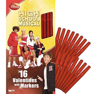 High School Musical Valentine's Day 16ct with Markers