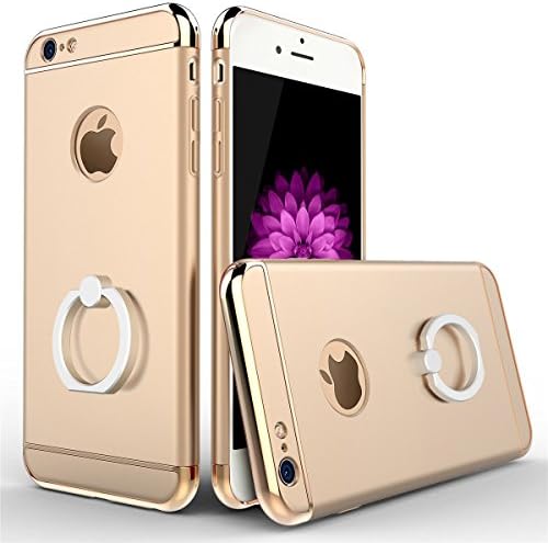 iPhone 6 Case, Yingxin, iPhone6s Case, Ultra Slim Premium PC Protective Case with 360 Degree Rotating Ring Stand for Apple Phone 4.7 Inch (Gold)