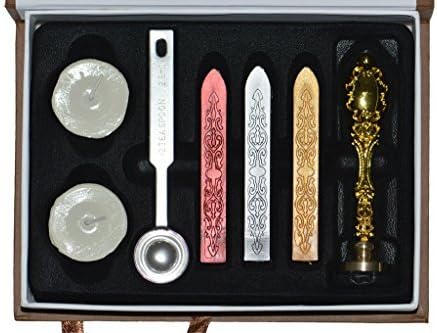 Selani Vintage Classical Old-fashioned Antique Style Stamp Seal Sealing Wax Alphabet Initial Letter Set Brass Color Creative Mysterious Stamp Maker Print Kits ( H ) by Selani