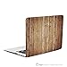 TOP CASE - Brown Vertical Wood Texture Rubberized Hard Case Compatible MacBook Air 13
