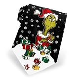  : Snowflake Grinch by Dr Seuss black polyester ties