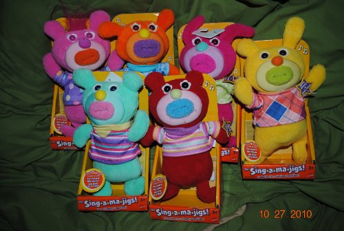 51MdPTAEo L SET OF 6 SING A MA JIGS – PINK, ORANGE, HOT PINK, YELLOW, MINT GREEN, RED Reviews