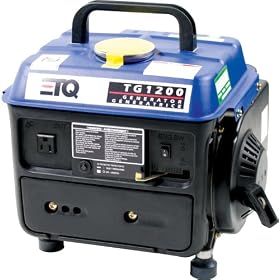 Est Tools & Equipment TG1200 1200 Watt 2 HP 2-Cycle Gas Powered Portable Generator (CARB non-conforme)