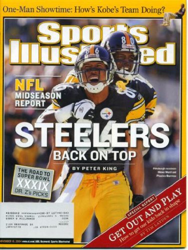 Sports Illustrated November 15, 2004 Pittsburgh Steelers, Kobe Bryant, Super Bowl XXXIX, Drew Brees, Atlanta Falcons' Patrick Kerney, Wisconsin Badgers Football