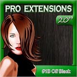 Pro Extensions 20" X 39" #1b Off Black 100% Clip on in Human Hair Extensions