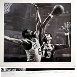 Bill Russell Celtics & Wilt Chamberlain Lakers 28x30 Autographed Lithograph Unframed Photograph