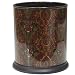 Allure Home Creations Persia Burgundy Decal Ceramic with Metal Base Wastebasket