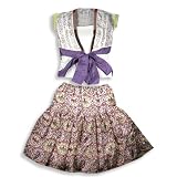 Monkey Wear - Girls 3 Piece Silk Skirt Set, Ivory, Multi