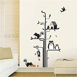 51MdXPjoKDL. SL160  Easy Instant Decoration Wall Sticker Decal   Owls Squirrels Tree