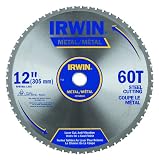 Irwin Industrial Tools 4935558 12-Inch 60-Tooth Metal Cutting Circular Saw Blade for Ferrous Steel