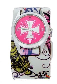 Womens Nemesis(Xspace) Tattoo Band Leather Cuff Watch