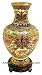 Chinese Art / Chinese Collectibles: Chinese Cloisonne Vase - Wealth Flowers