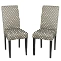 Diamond Parson Chairs 2 Pack - Black/Beige