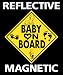 Baby on Board Reflective Magnetic Vehicle Magnet Sign