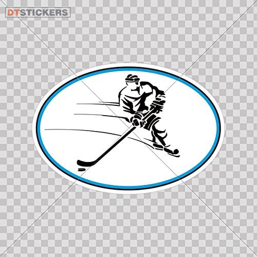 Sticker Ice Hockey Player I Pad Macbook Mobile Bedroom Attack durable Boat fit sports activity sports (24 X 16,4 Inches) Fully Waterproof Printed vinyl sticker
