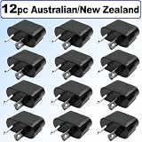 American/European to Australian/New Zealand Outlet Plug Adapter - 12 Pack