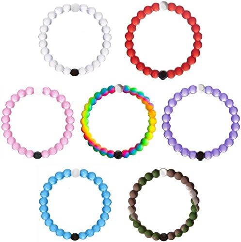 New Silicone Beaded Bracelet Medium 7PCS - Size Medium
