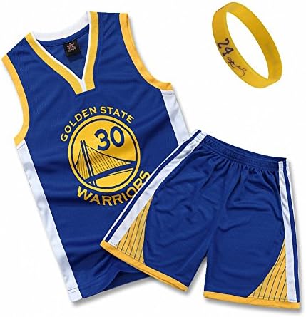Set CDG Plus Kids Golden State Warriors Stephen Curry Jersey Set - Blue Size M