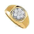 14K Two-Tone Gold Diamond Man's Ring - 1.00 Ct.