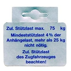 Hinweisschild ?Mind. St�tzlast?, 75 kg, Alu-Klebefolie Ma�e: 74 x 52 mm Farbe: blaue Schrift
