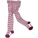 Letop Deck The Halls Red and White Stripe Tights, Red