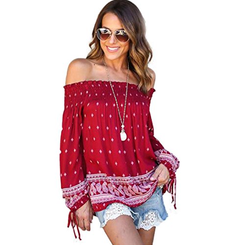 SunWard(TM) Women Off Shoulder Loose Casual T Shirt Tops