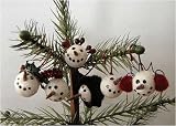 Snowman Heads Ornaments Primitive Country (12)