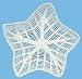White Hand Made Ceramic Open Weave Pottery Starfish Plate 11" x 11" x 1.75"