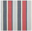 Durable Flat Weave 100% Cotton Colorful Red and Blue Striped Tablecloth 60x60 Inches