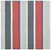 Durable Flat Weave 100% Cotton Colorful Red and Blue Striped Tablecloth 60x60 Inches