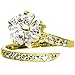 10k Yellow Gold Cubic Zirconia Floral Flower Toe title=