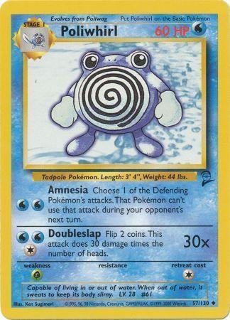 Pokemon - Poliwhirl (57) - Base Set 2