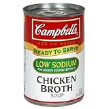 Campbell's Low Sodium Chicken Broth, 10.5-Ounce Cans (Pack of 12)