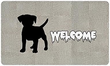 Wolf Anton Dog Animal Custom Outdoor/Indoor Neoprene Rubber Doormat Colorful