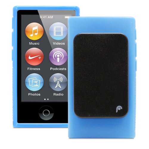 Fosmon DURA FROST Series TPU Skin Case with Clip for Apple iPod Nano 7th Generation - Blue