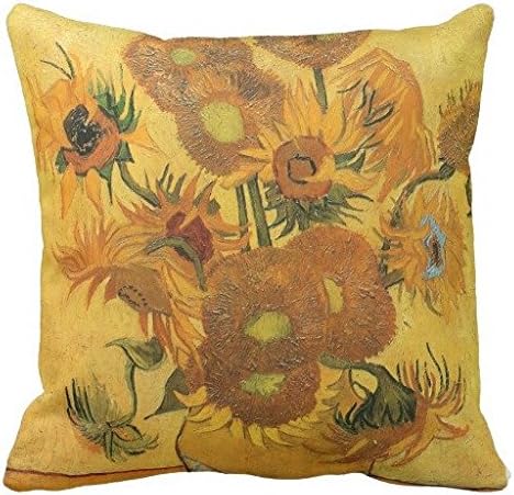 Vincent Van Gogh Vase With Sunflowers Throw Pillow Case 18x18