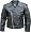 Men's Black Genuine Cowhide Leather Motorcycle Biker Jacket ZIPOUT lining & SIDE-LACES Sizes 34