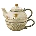 Grasslands Road Celtic 16-Ounce Claddagh Stacking Tea For One Teapot with Teacup, Gift Boxed