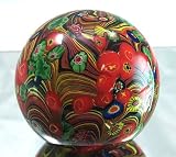 Flame Millefiori Paperweight w/ Murano Design Glass Art PW-1116