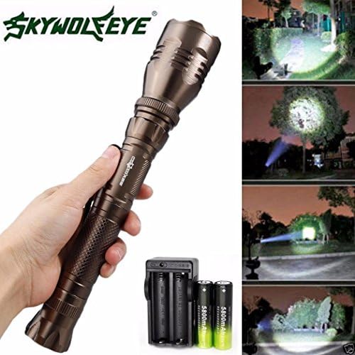 FUA® 4000 Lumen 5 Modes CREE XML T6 LED Flashlight Torch Lamp Light 18650&amp;Charger