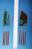 Glass & Metal Windchime - Abstract Cat 2 PER PACK (630514)