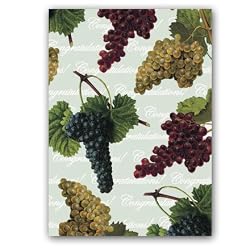 Congratulations with Botanical Grapes - 5" x 7" Vellum Overlay Greeting Card