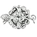 .925 Sterling Silver Heart Flower 1-strand Pearl Box Clasp 14mm Connector Switch Bead