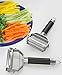 Customhouse Premium Quality Dual Julienne and Vegetable Peeler with easy-grip rubber handle