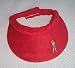 Golf Visor Red with Embroidered Lady Golfer