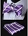 SetSense Men's Stripe Jacquard Woven Self Bow Tie Set