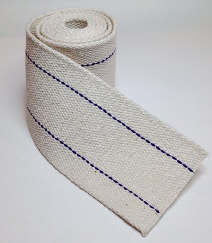 Guiding Light Oil 2 1/2" Inch Flat Cotton Oil Lantern or Oil Lamp Wick with Purple Stitch. 3 Foot Roll
