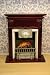 Black Fireplace with Flame Dollhouse Miniature