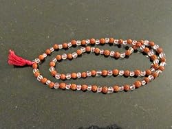Full Rudraksha & Crystal Combination Yoga Meditation Shiva Mala 108+1 Beads
